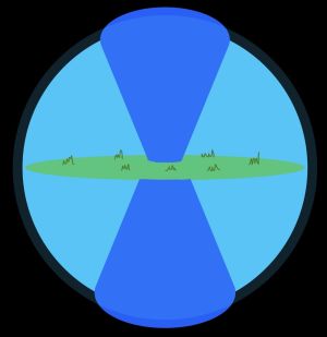 A rendering of the planet Alleria.