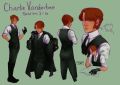 A character page of Charlie drawn by M.